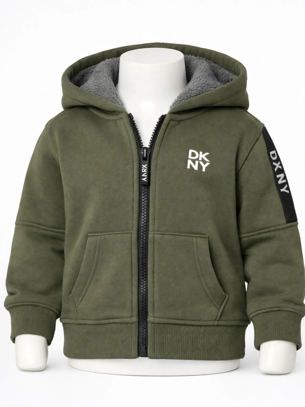 DKNY‎ Hoodie Kids 4T Toddler Fleece Lined Full Zip Long Sleeve Jacket